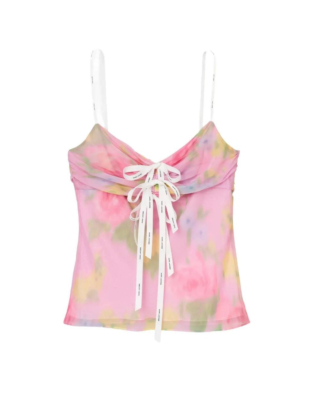 Marc Jacobs Pink Blurred Floral-Print Top