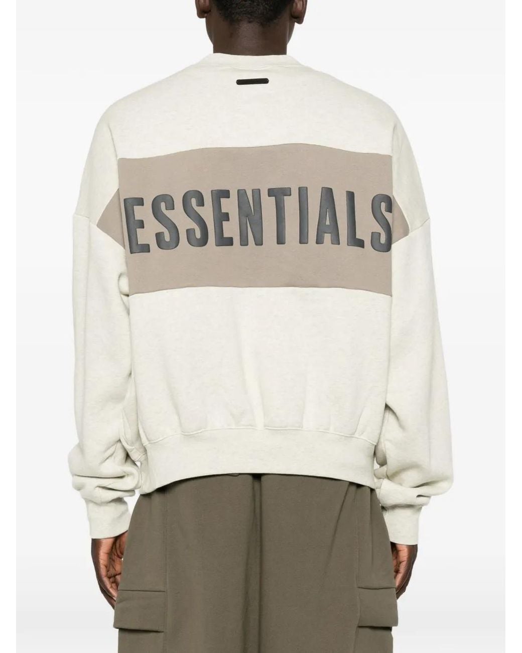 Fear Of God White Cropped Relaxed Panelled Sweatshirt for men