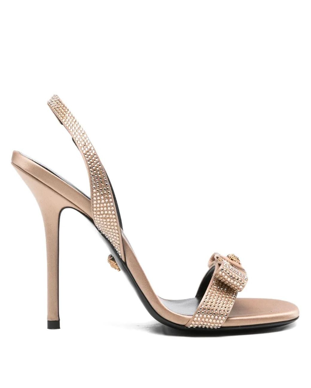 Versace Natural Heeled Sandals