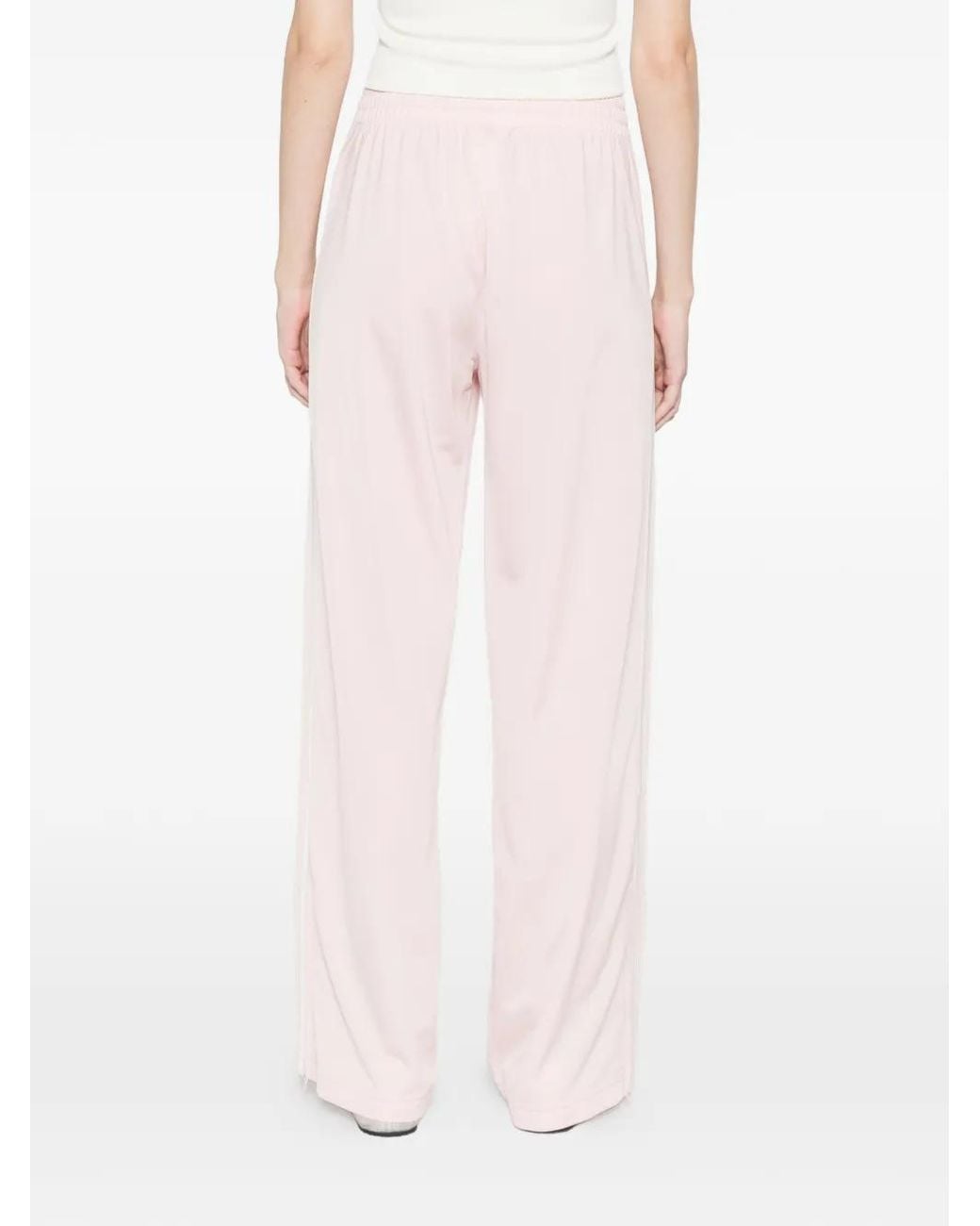 Adidas Pink Logo-Embroidered Track Pants