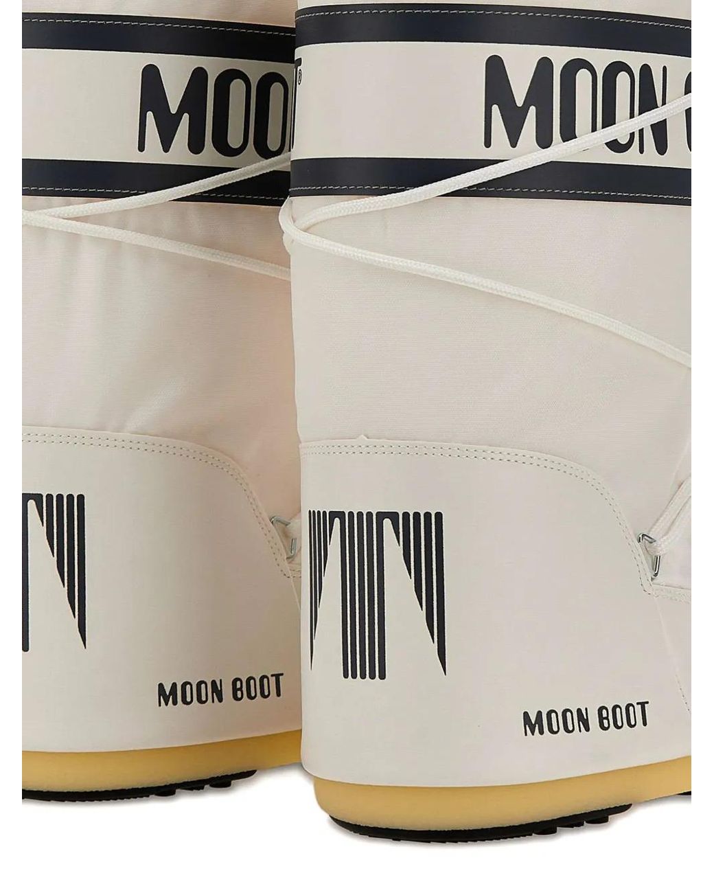 Moon Boot Icon Laarzen Met Logo in het White
