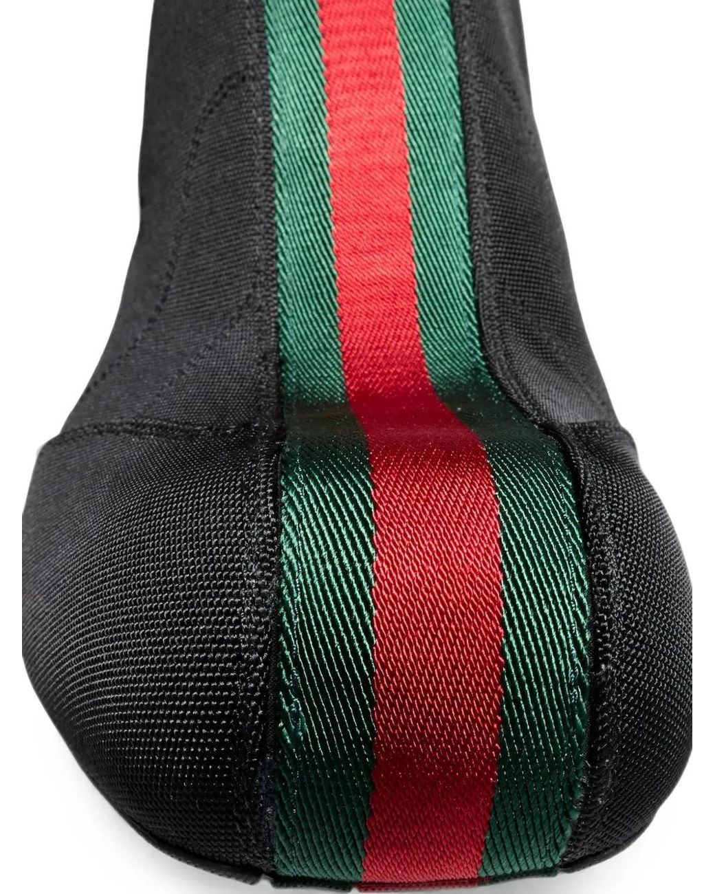 Gucci Black Drip Web-Stripe Sneakers for men
