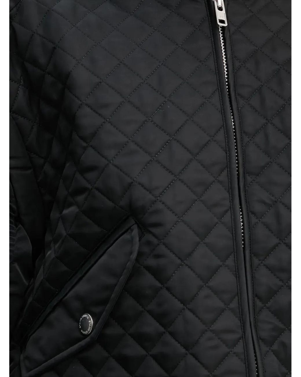 Chaqueta Bómber Con Acolchado De Rombos Stand Studio de color Black