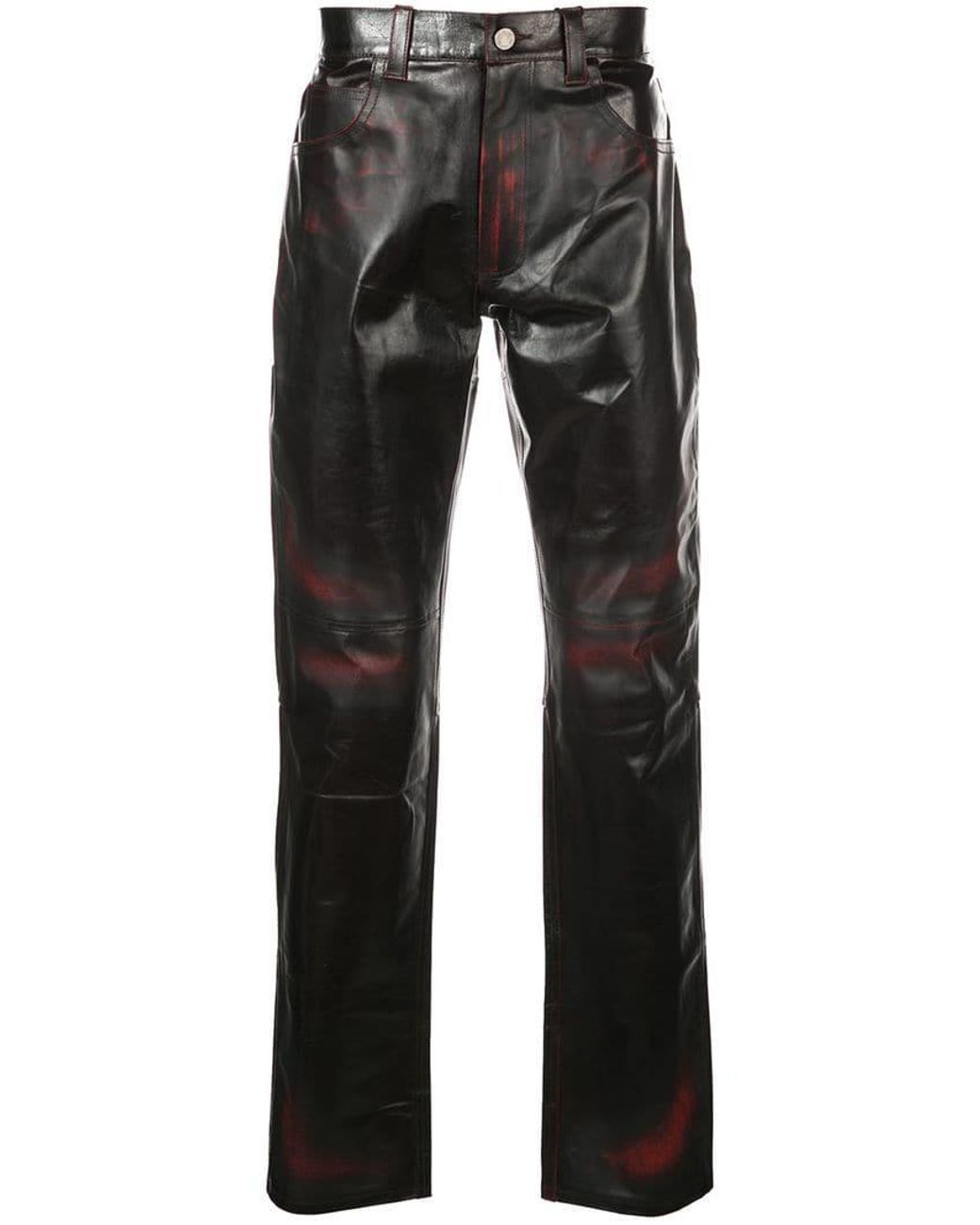 Martine Rose Leather Trousers in Black for Men | Lyst