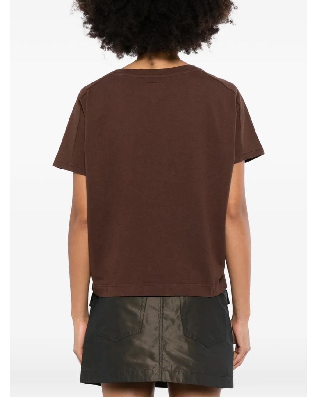 SPORT b. by agnès b. Brown Embroidered Icons T-Shirt