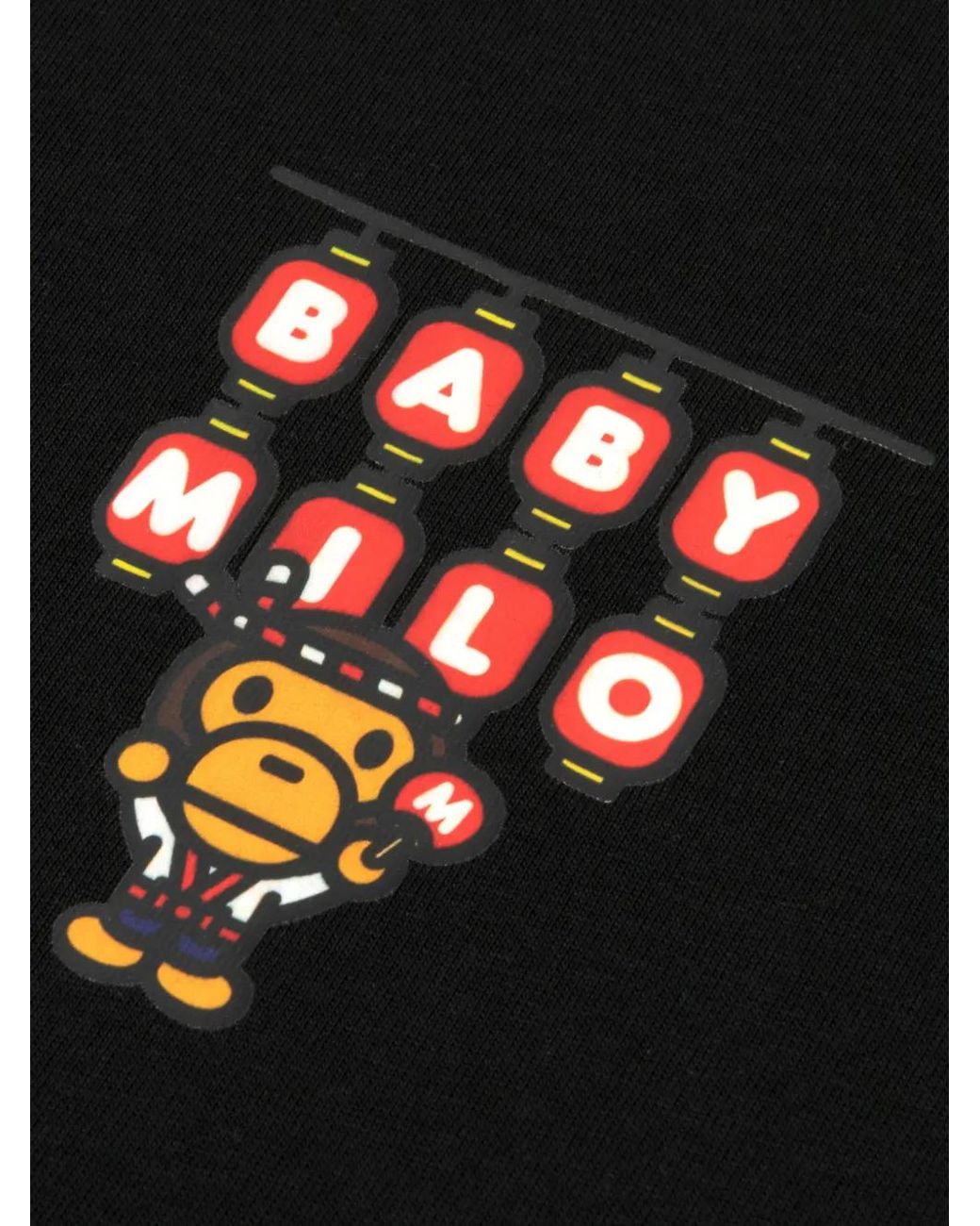 *BABY MILO® STORE BY *A BATHING APE® Black Graphic-Print T-Shirt