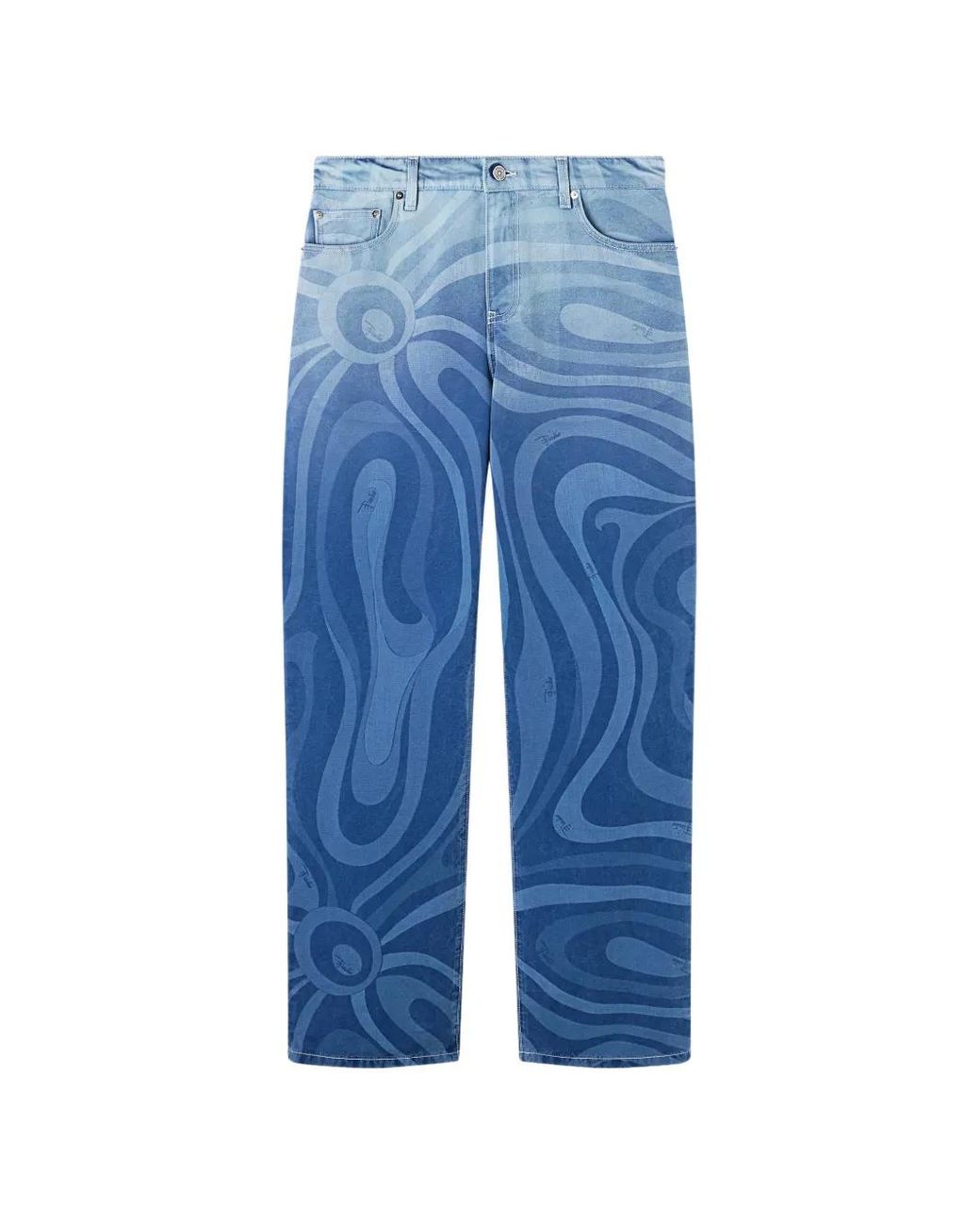 Emilio Pucci Blue Denim Trousers for men