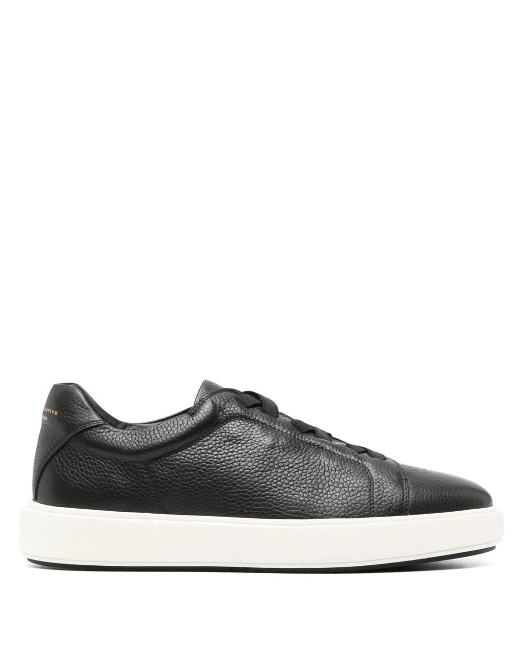Officine Creative Black Slouch 001 Leather Sneakers for men