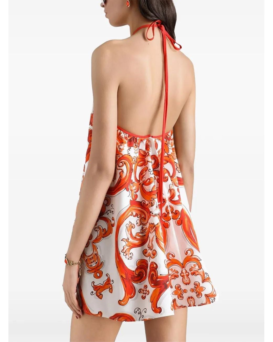 Dolce & Gabbana White Flared Dress