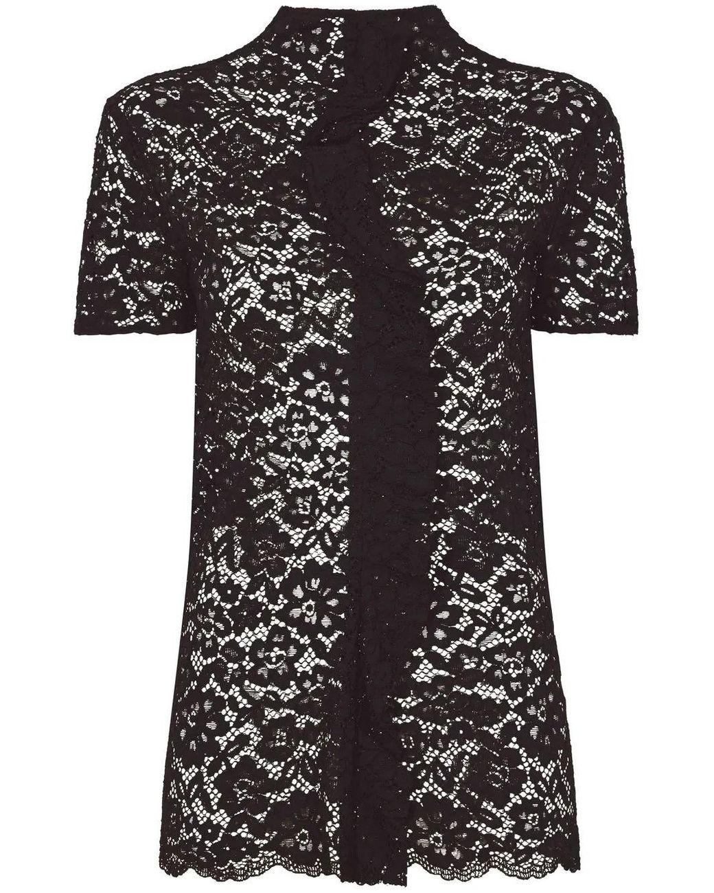 Proenza Schouler Black Stretch Lace Top