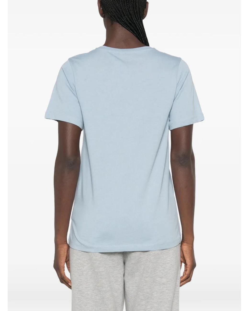 iBlues Blue Graphic-Print Cotton T-Shirt