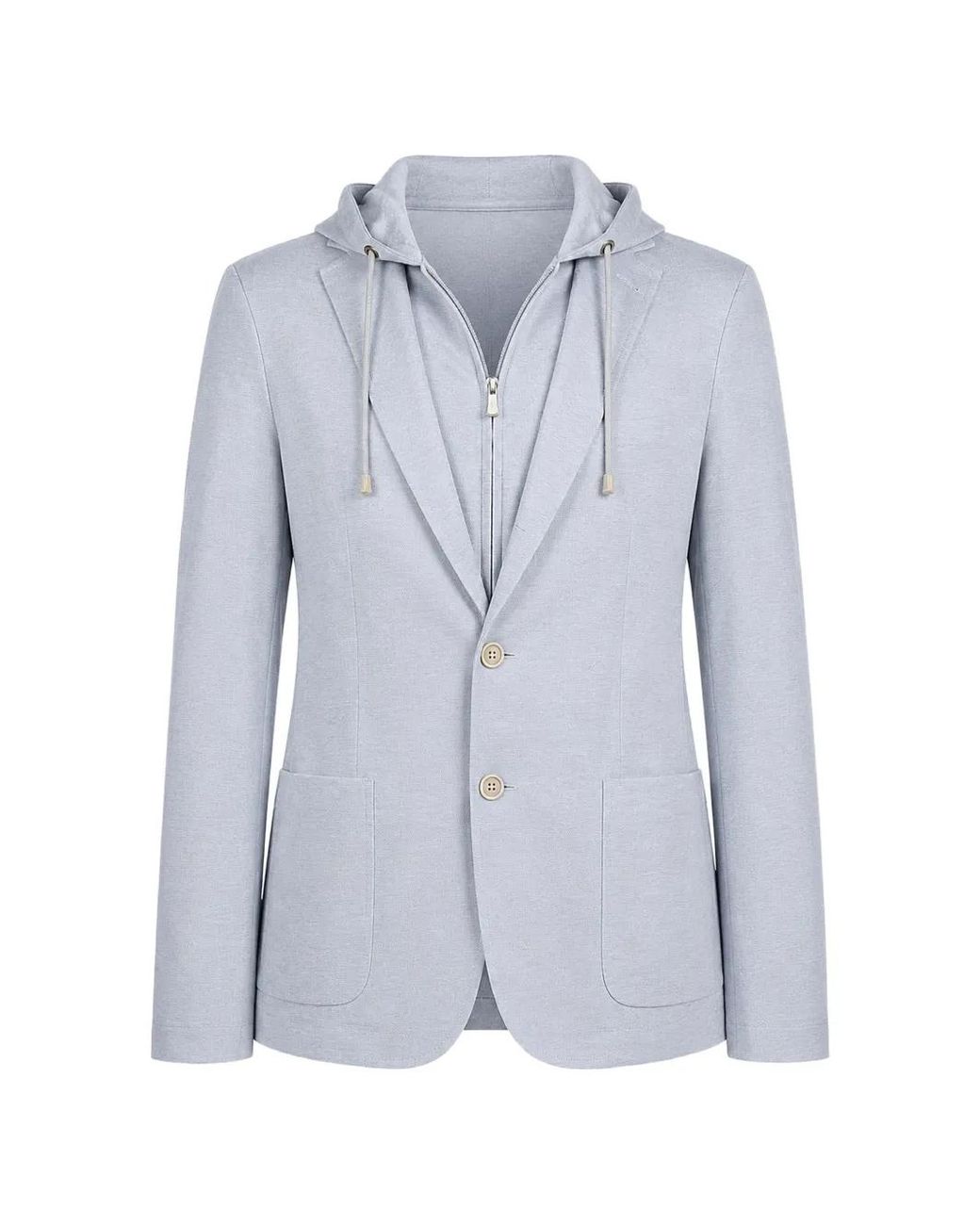 Eleventy Blue Blazer À Capuche for men