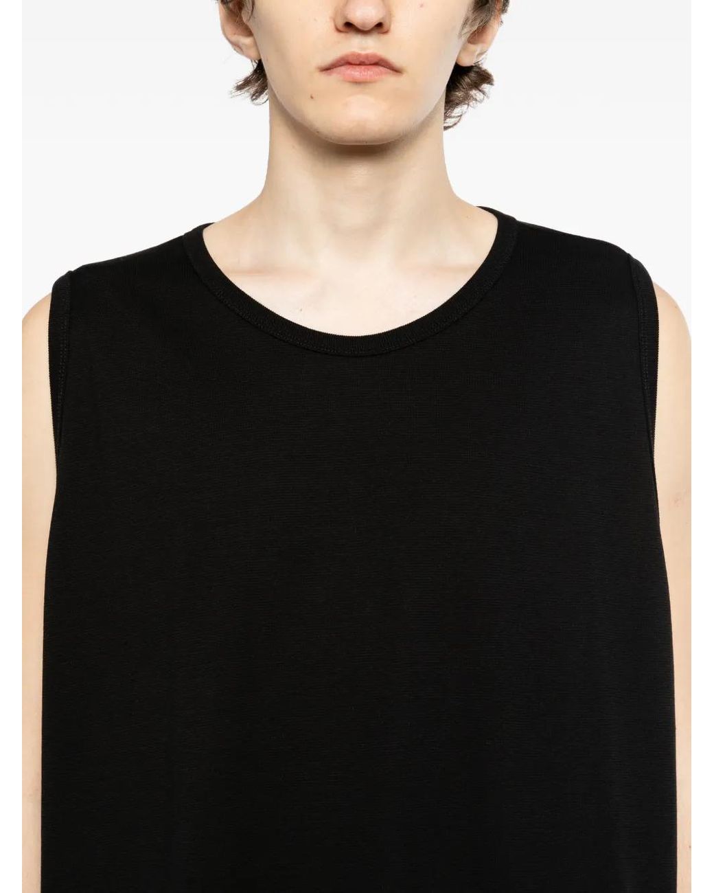 Jan Jan Van Essche Black Crew-Neck Vest for men
