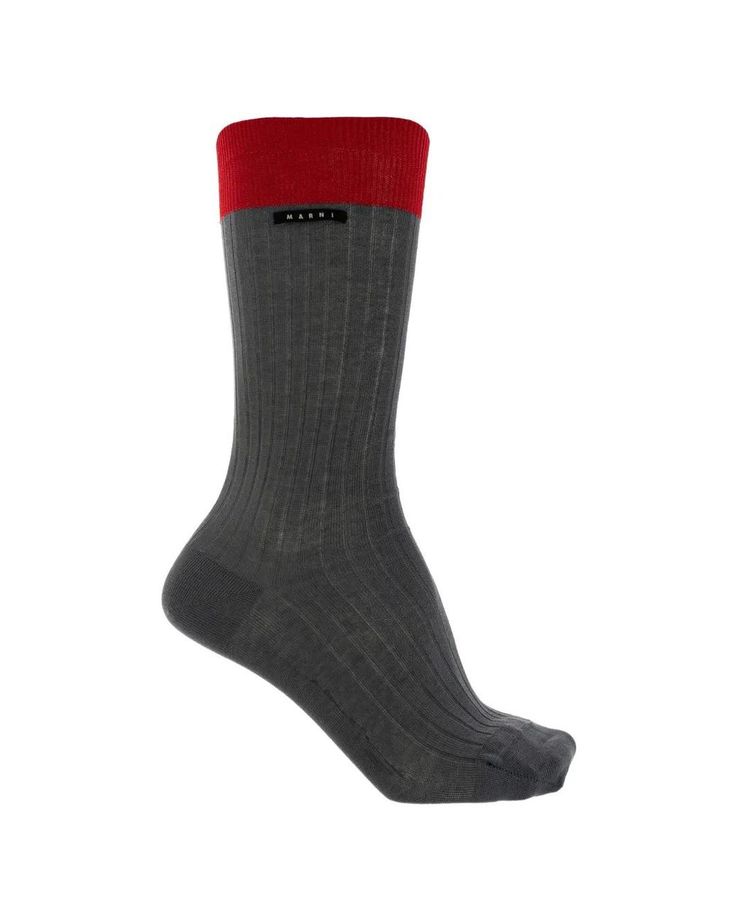 Marni Brown Cotton Socks With Contrast Cuffs for men