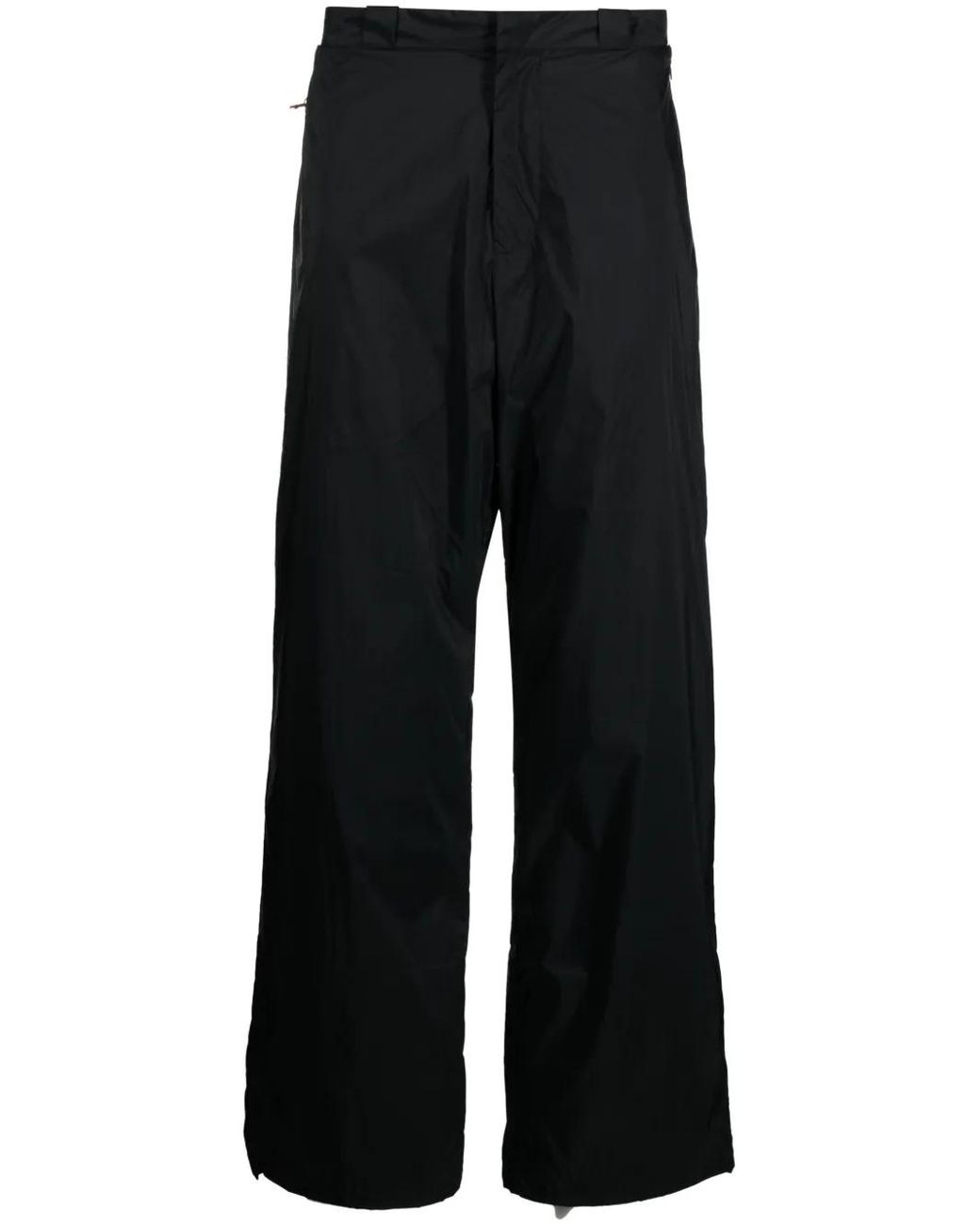 Roa Black High-Waisted Straight-Leg Trousers for men