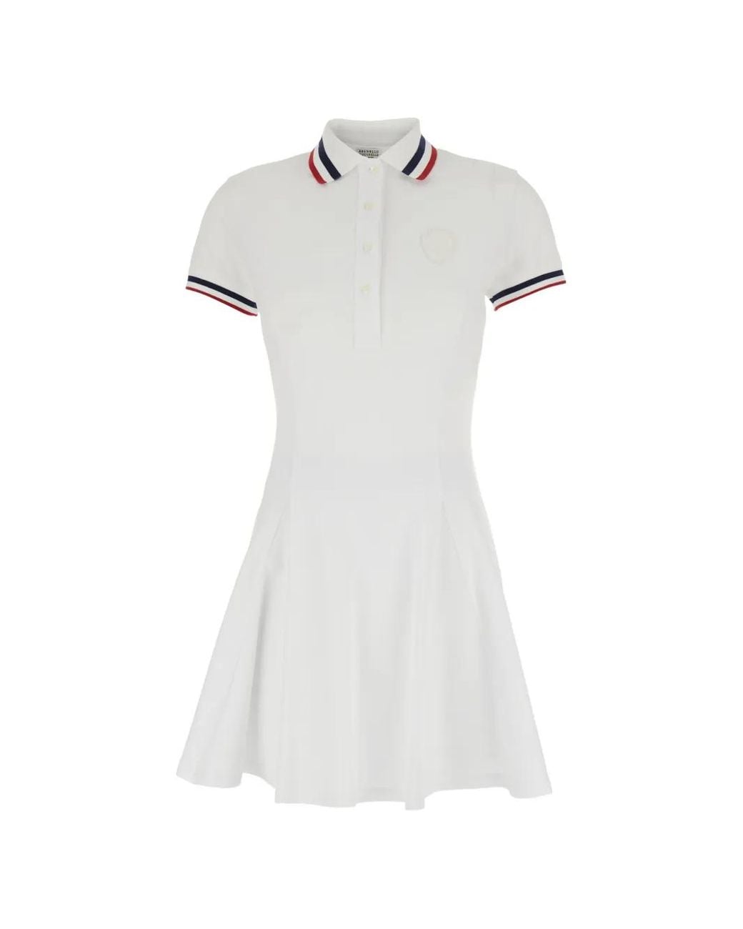 Brunello Cucinelli White Cotto Short Dress