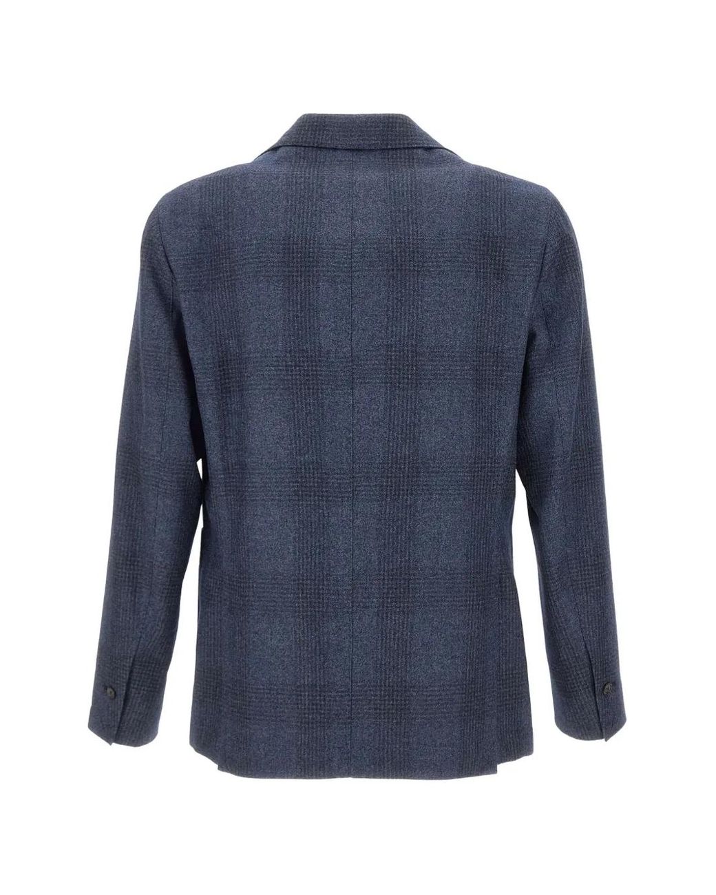 Barba Napoli Blue Easy Check Blazer for men