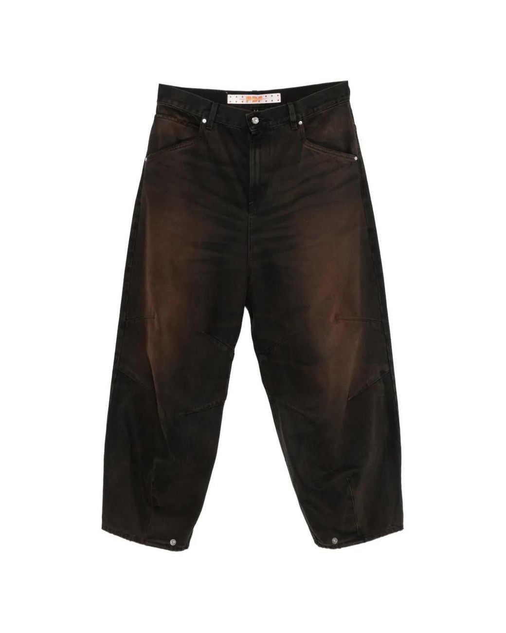 PDF Black Faded Graphic-Print Jeans for men