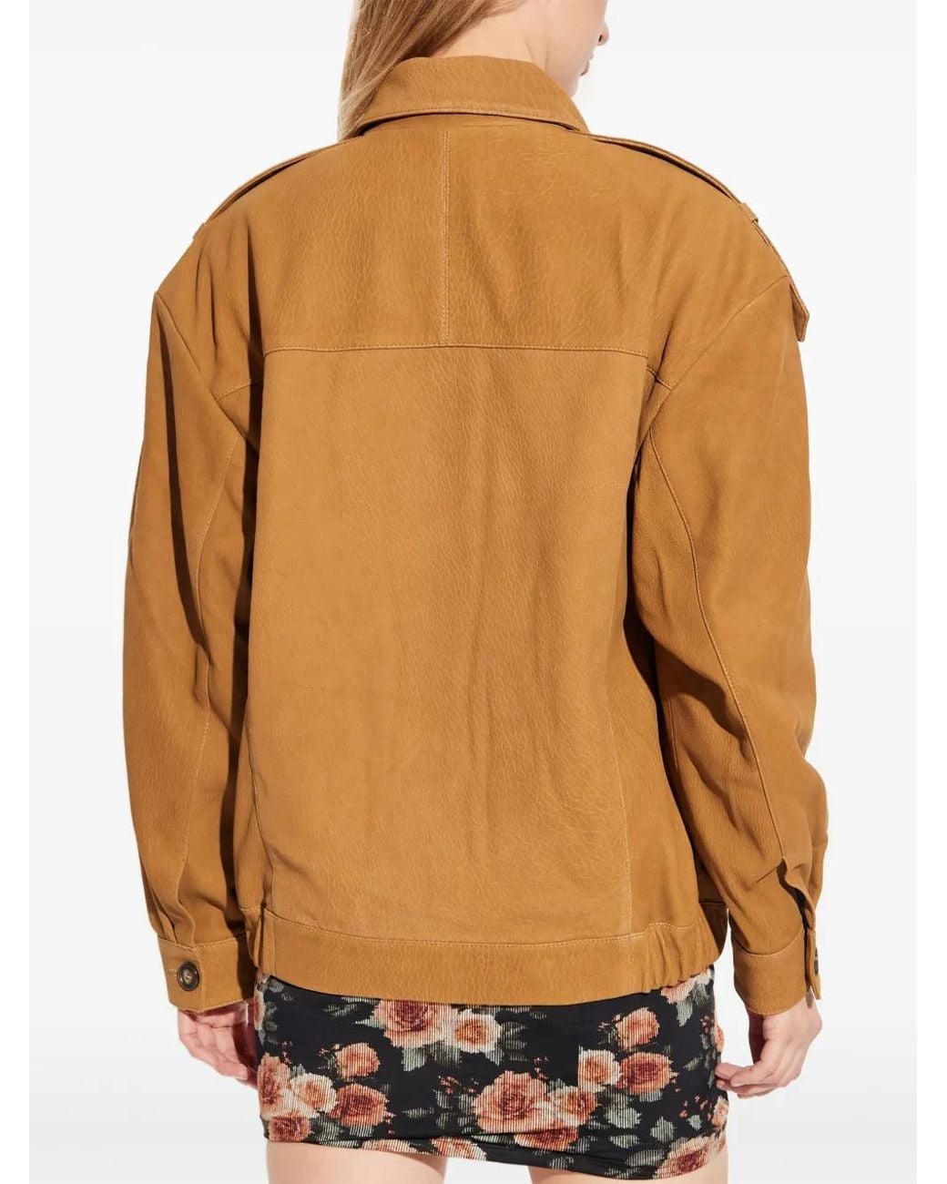IRO Brown Button Suede Jacket