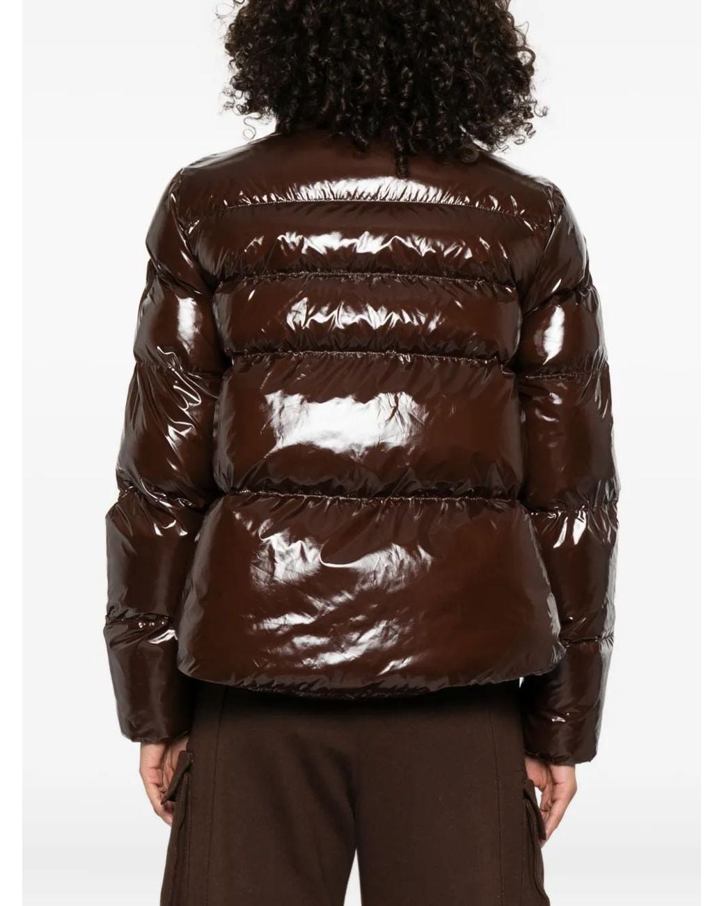 Pinko Brown 'Mirco' Short Down Jacket