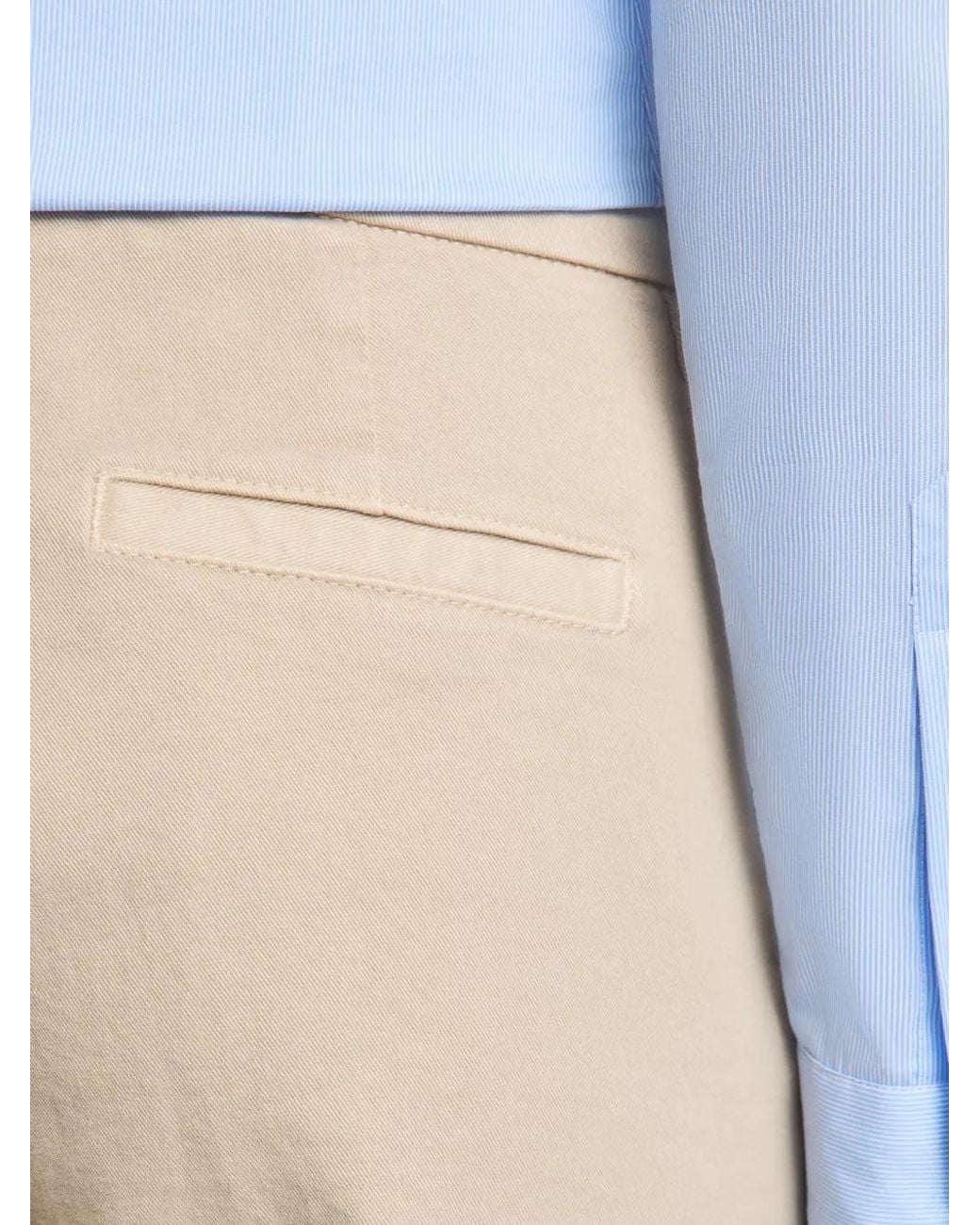 Pantaloni Con Risvolto di Fay in Natural