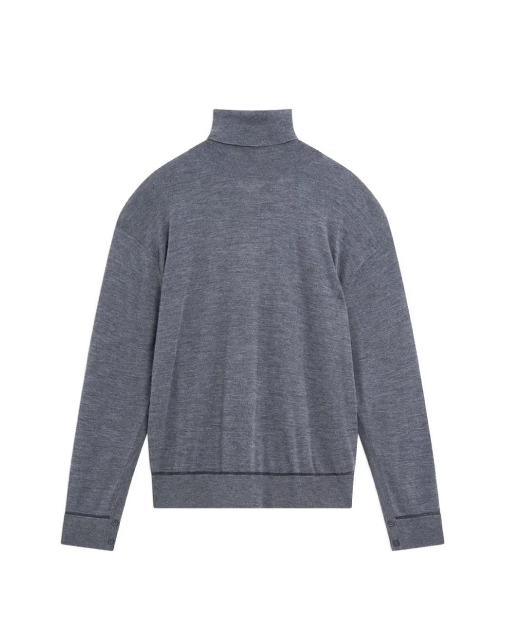 Semicouture Gray Freda Turtleneck Sweater