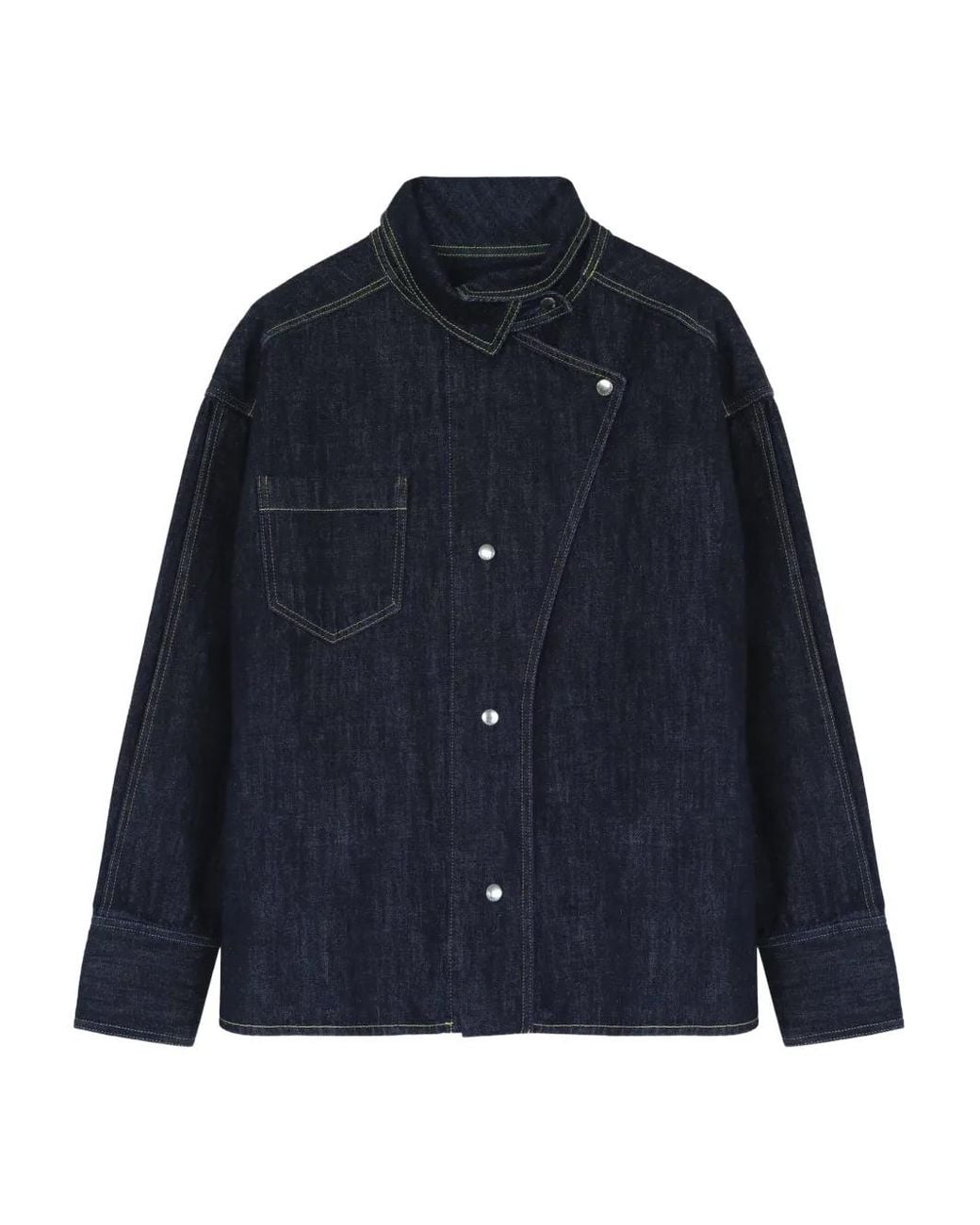 Margaux Lonnberg Black Asymmetric Denim Jacket