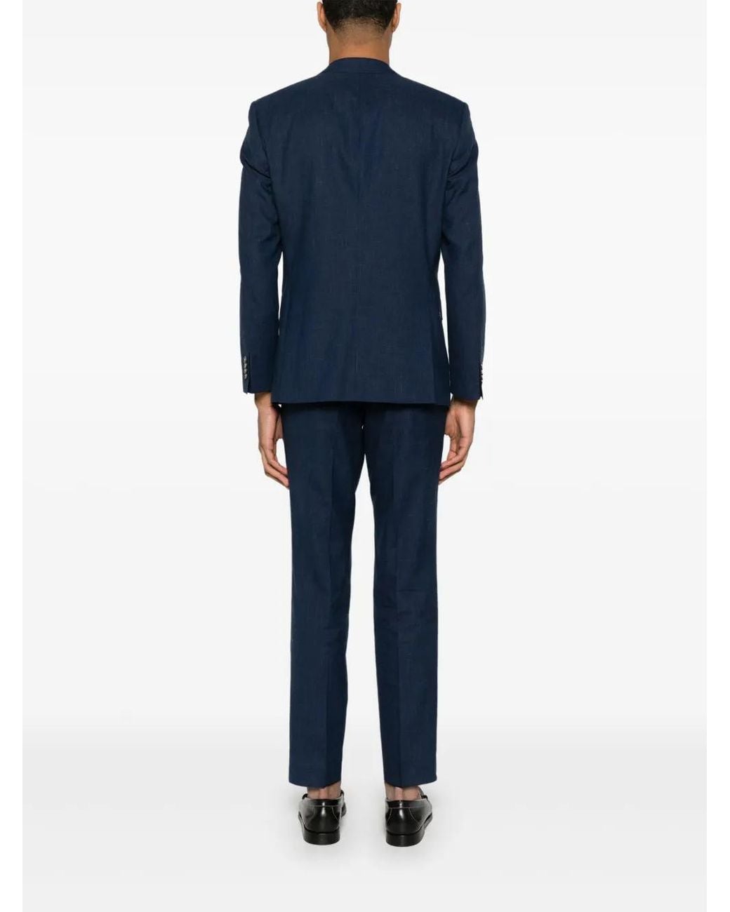 Boss Blue Slub-Texture Suit for men