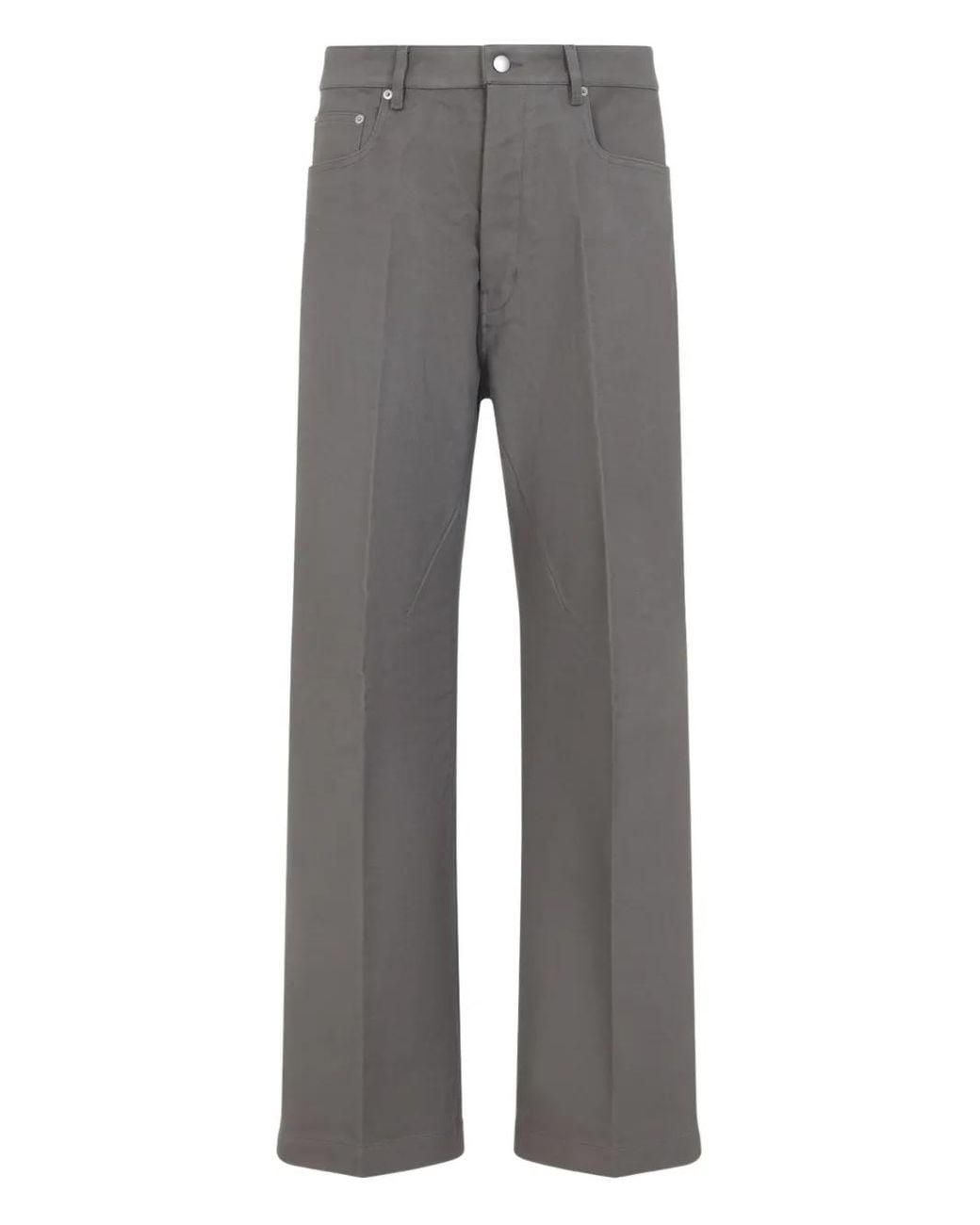 Rick Owens Gray Cotton Straight-Leg Jeans for men