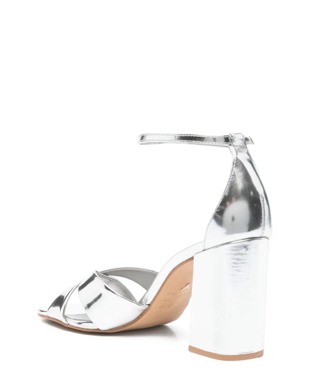 Carrano White Crossover-Strap Sandals