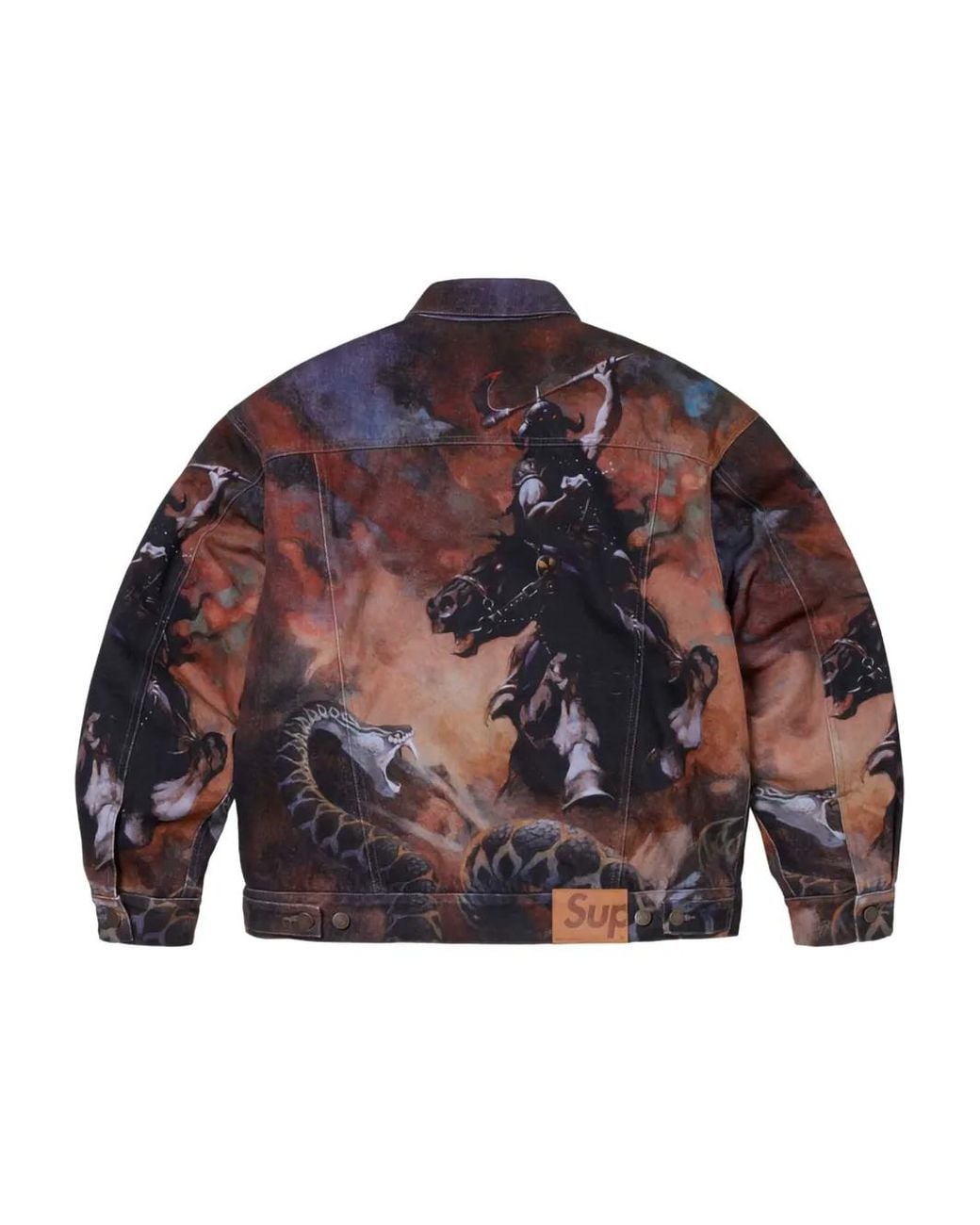 Supreme Blue Frazetta Jacket for men