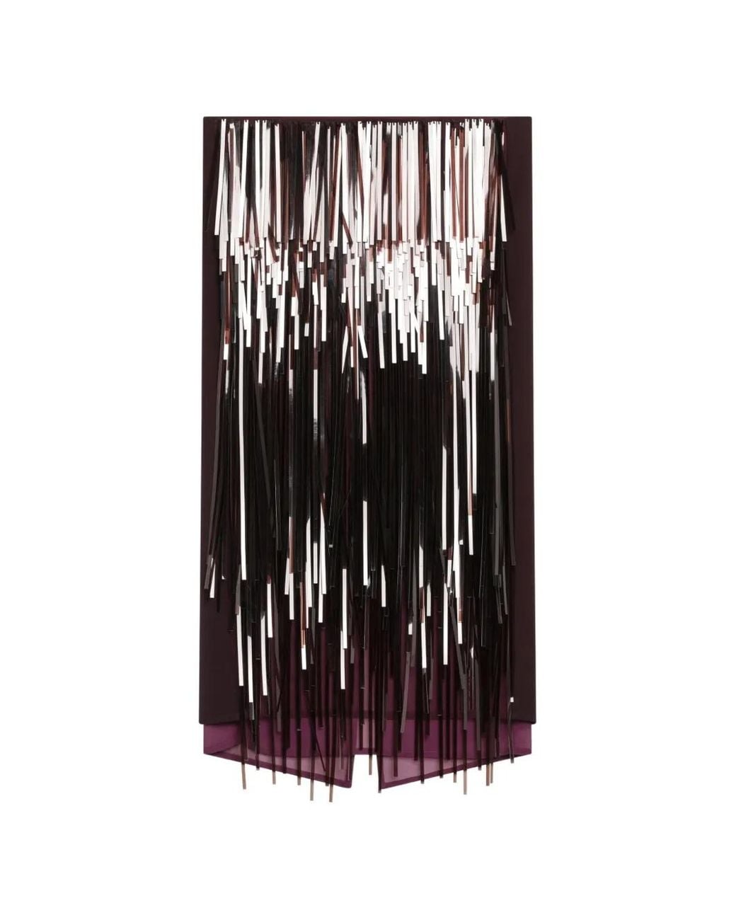 The Attico Black Fringe-Embellished Long Skirt
