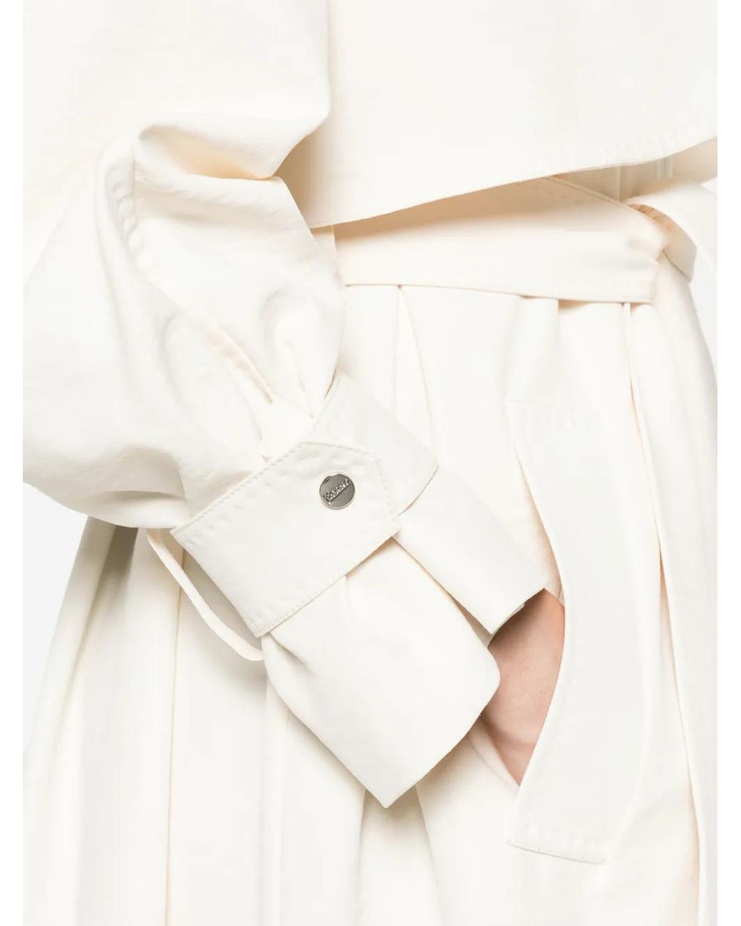 Herno White Belted Trench Coat