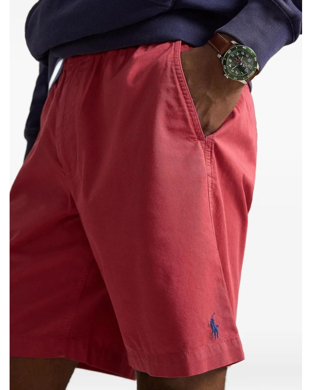 Polo Ralph Lauren Red Logo-Detail Shorts for men