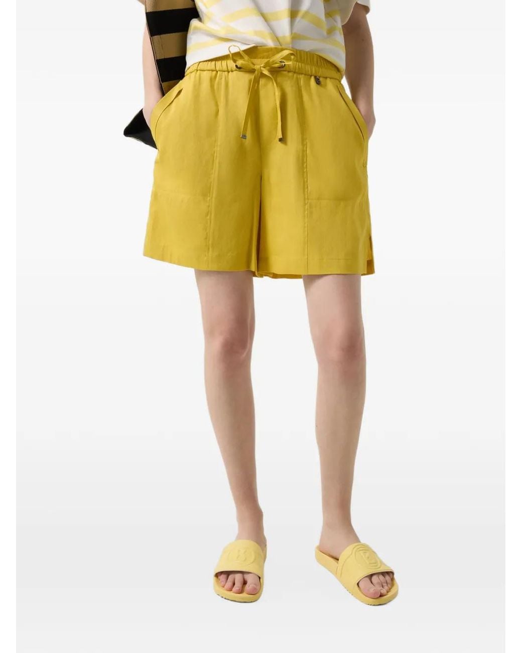 Bogner Yellow Carmel Drawstring Shorts