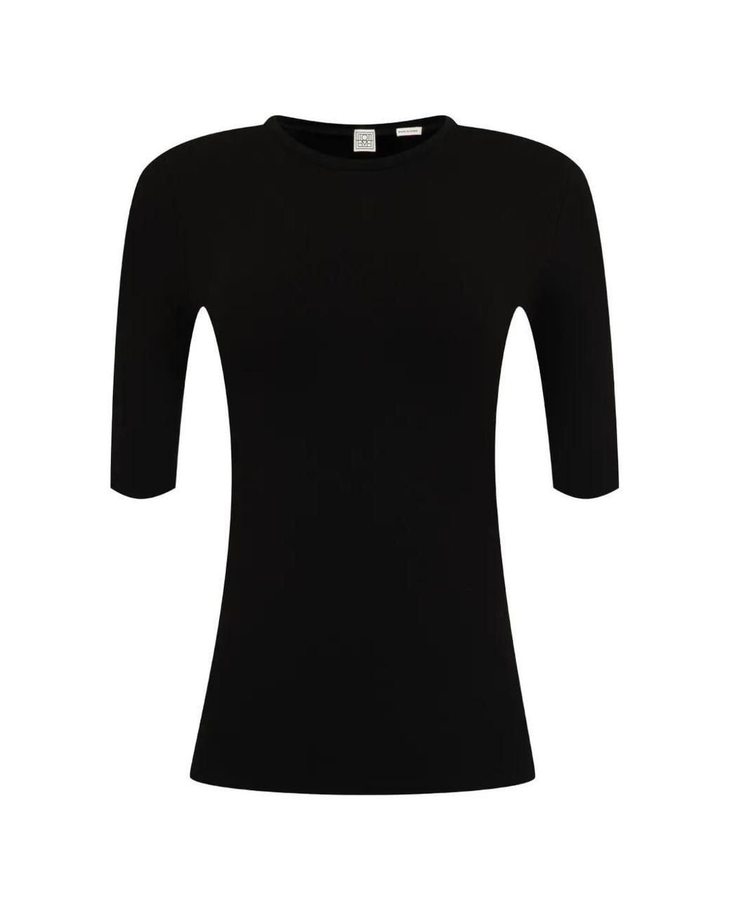 Totême Black Compact Jersey Top