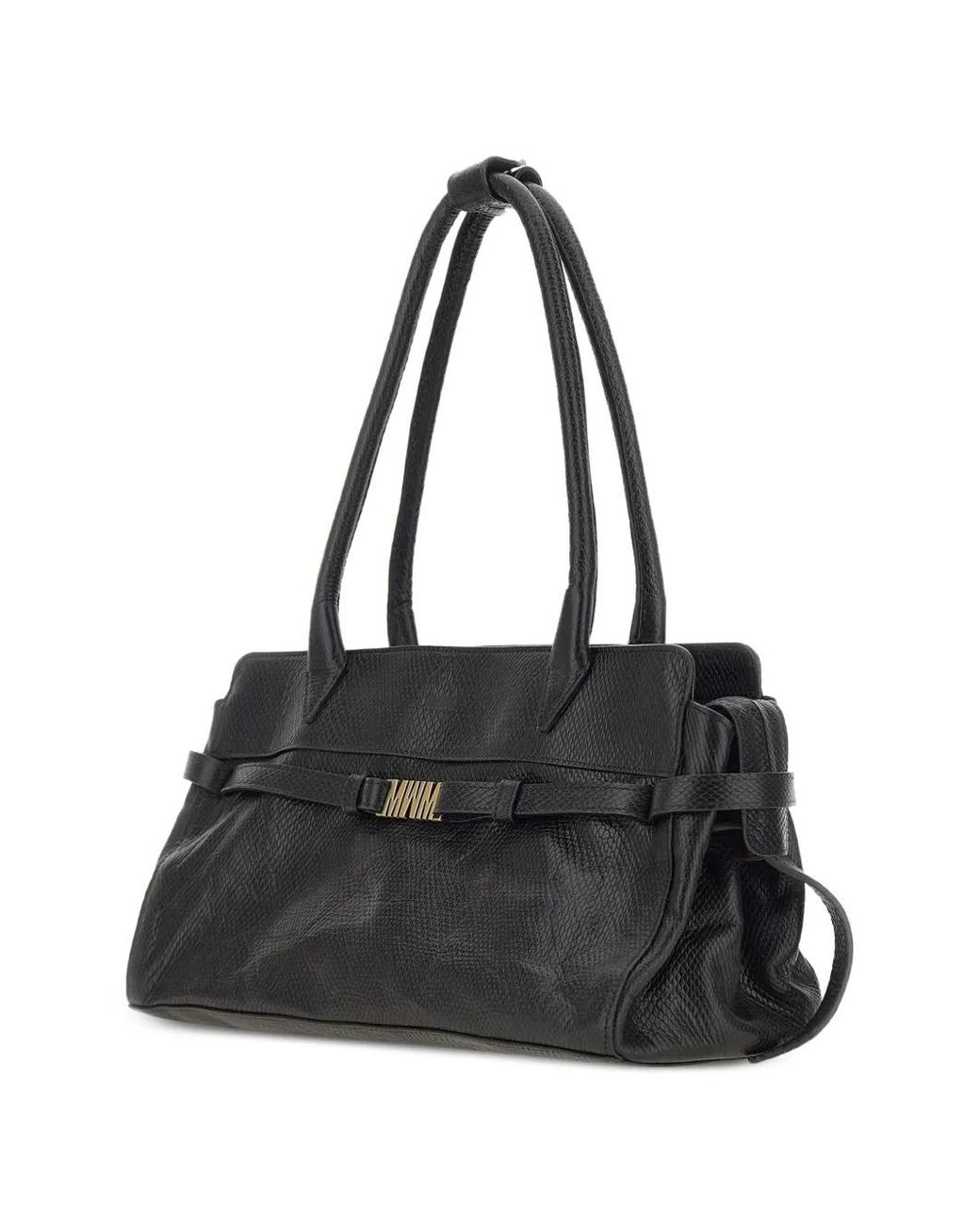 Mandelli Black Logo-Embellishment Shoulder Bag