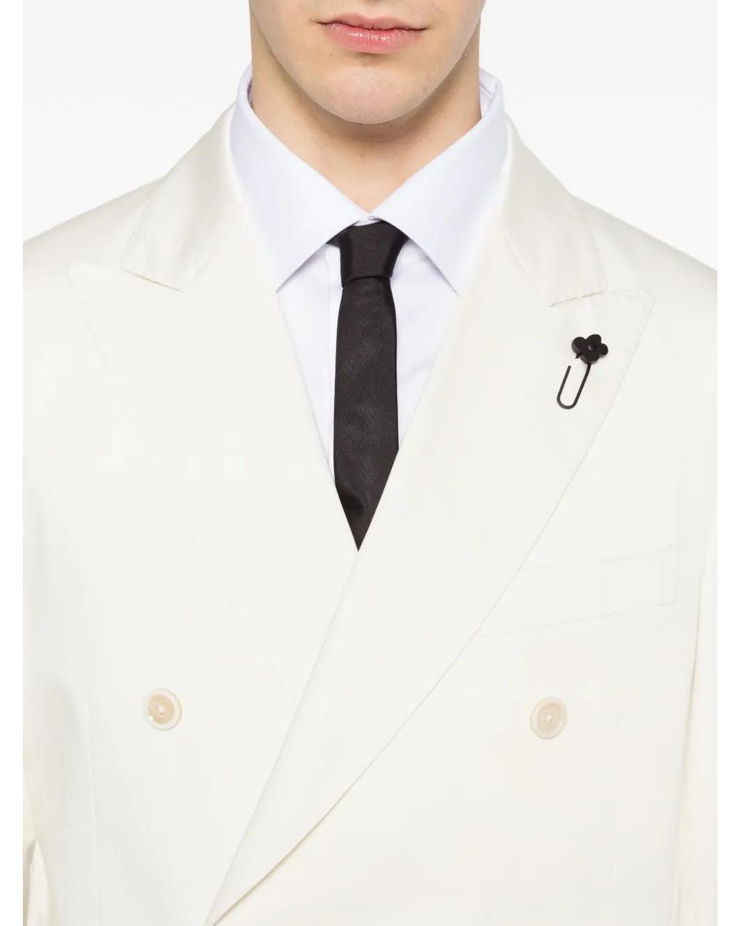 Traje Con Doble Botonadura Lardini de hombre de color White