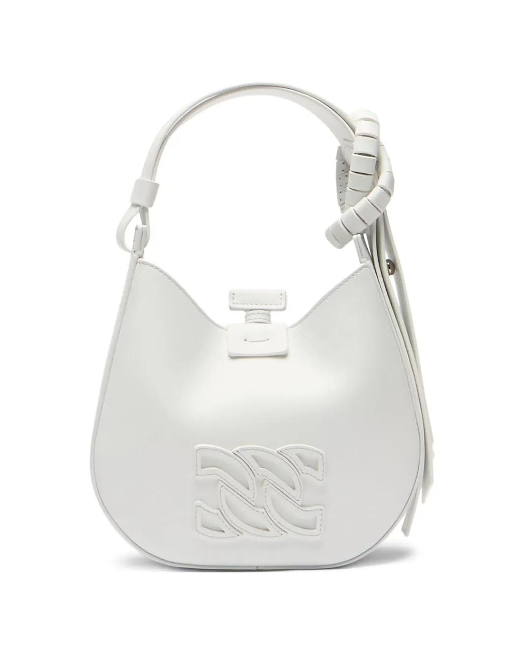 Casadei White Mini Vandome Tote Bag
