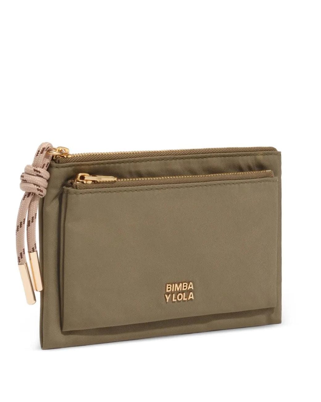 Bimba Y Lola Natural Nylon Pocket Purse