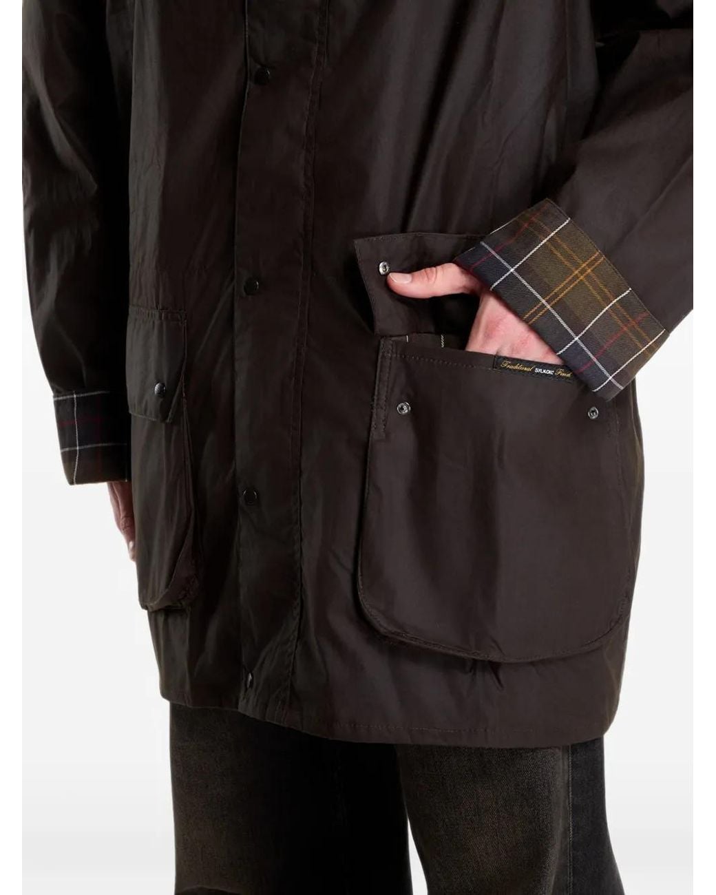 Barbour Black Classic Durham Waxed Jacket for men