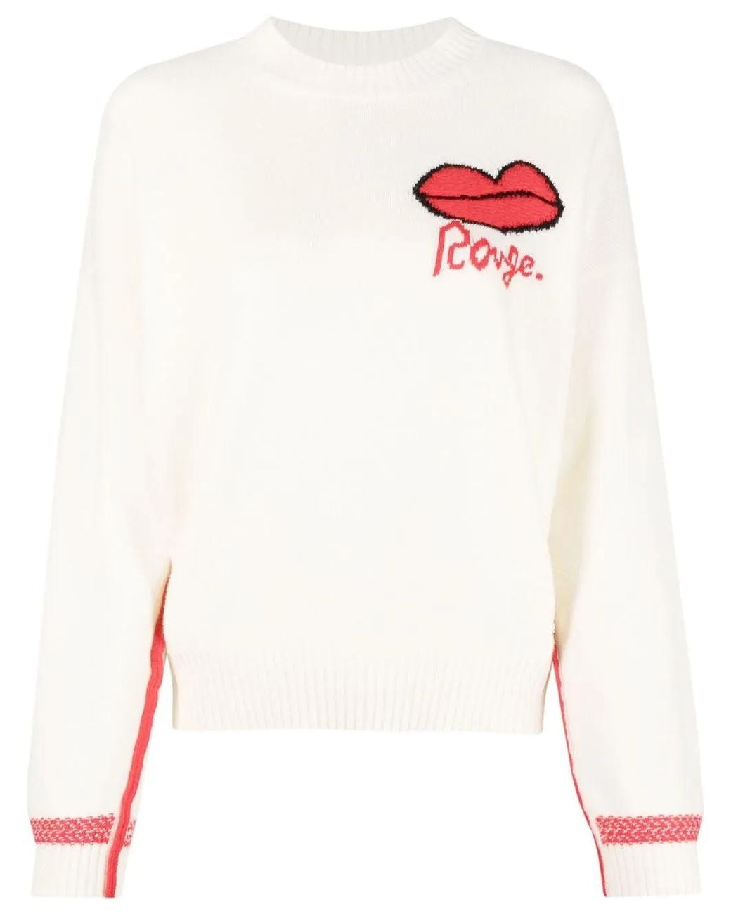 Sonia Rykiel White Crew Neck Jumper