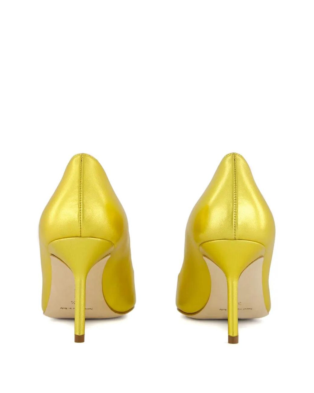Manolo Blahnik Yellow 70Mm Bb Leather Pumps