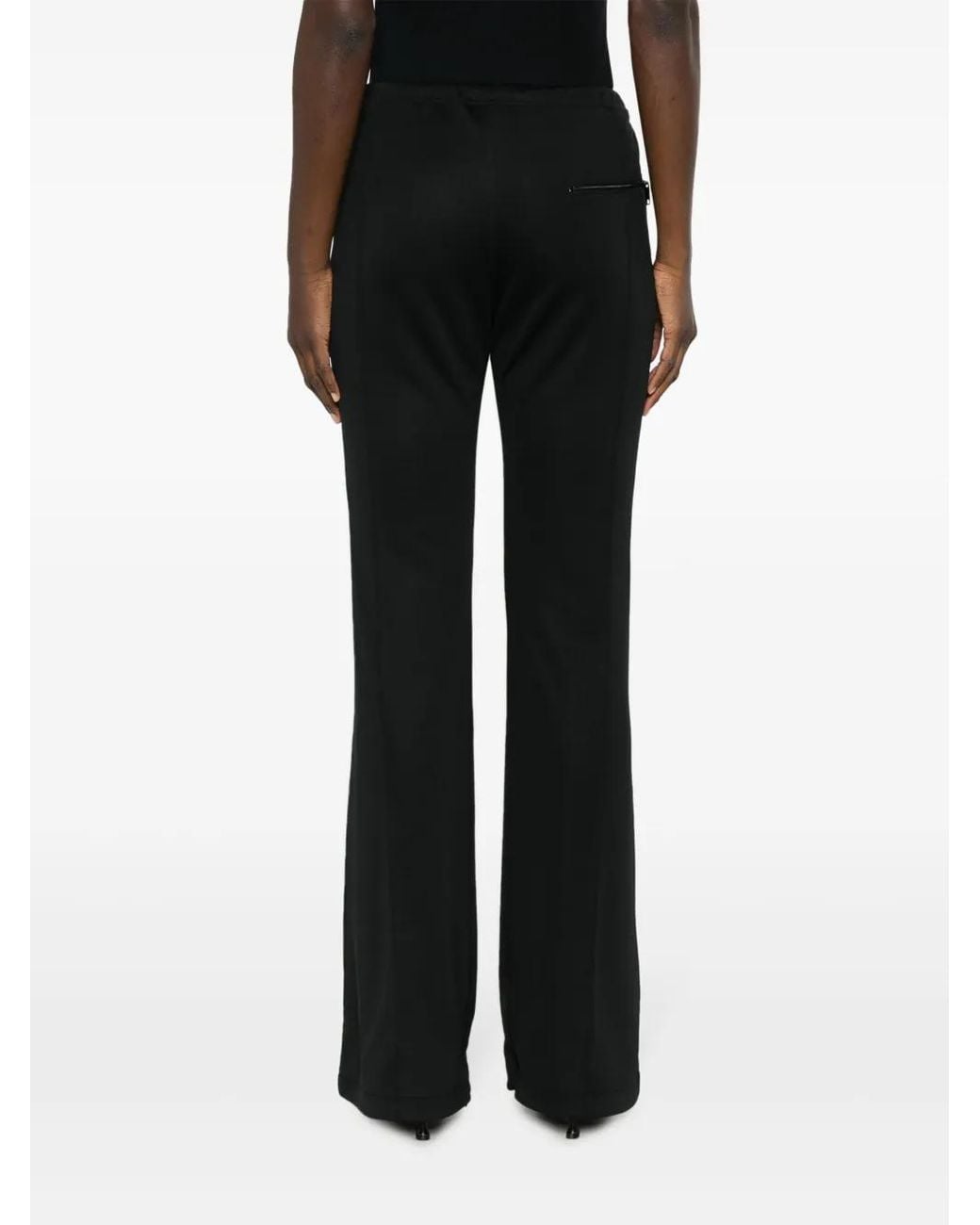 Courreges Black Drawstring Bootcut Track Pants