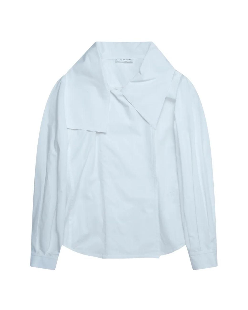 Niccolò Pasqualetti Blue Luna Asymmetric-Collar Shirt