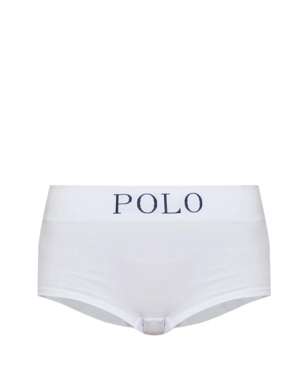 Polo Ralph Lauren White Logo-Waistband Ribbed Boxers