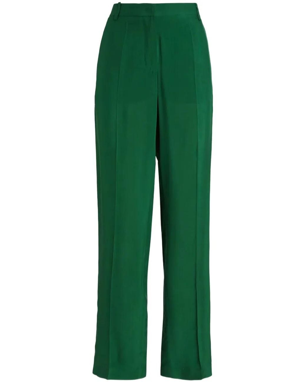 Mantu Green Straight-Leg Trousers