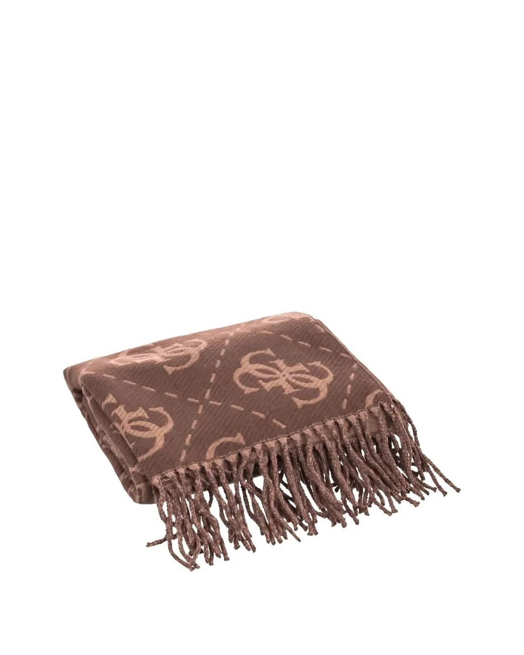 Guess Brown Nolana 4G Monogram-Pattern Quilted Scarf