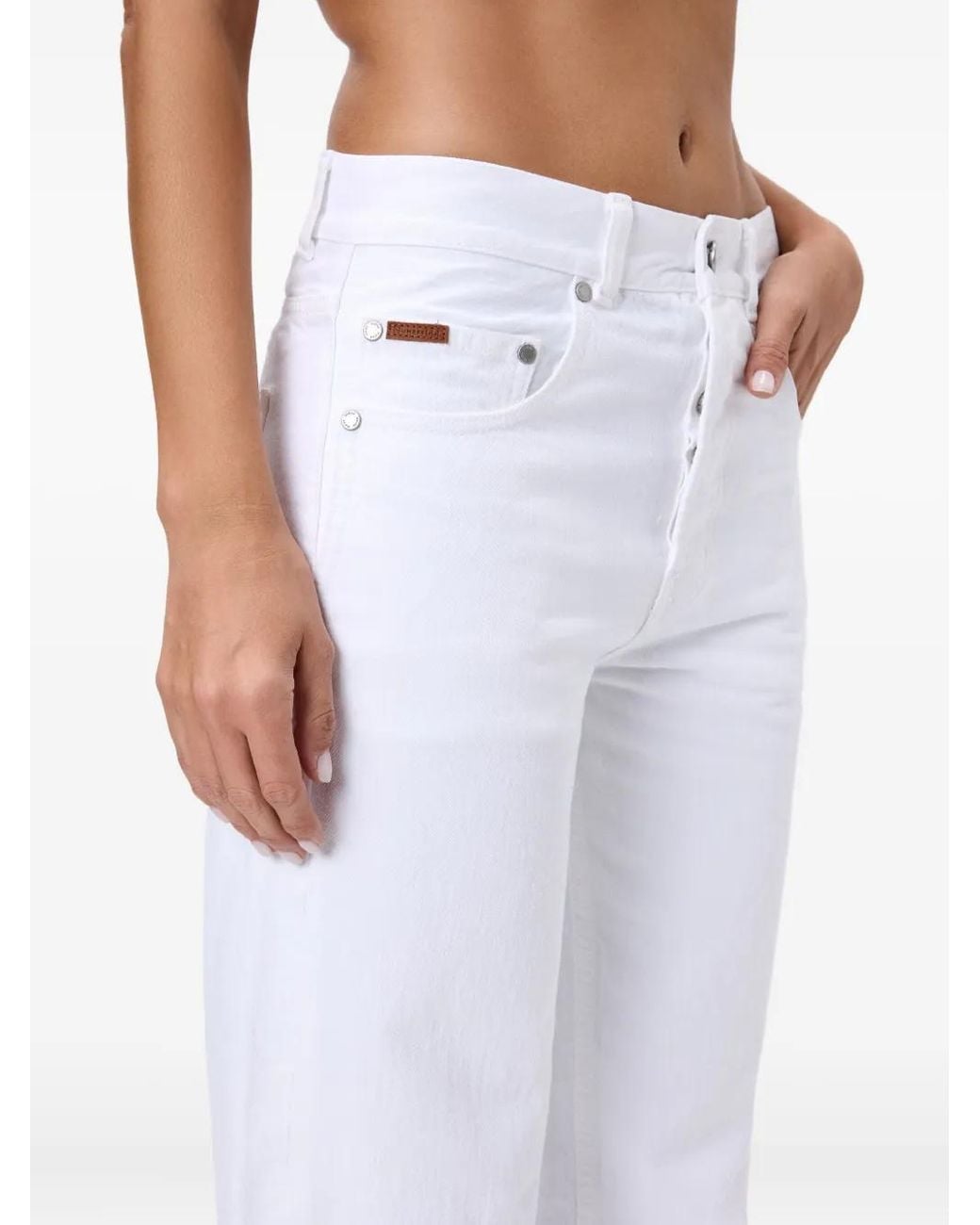 No44 White Cotton Jeans
