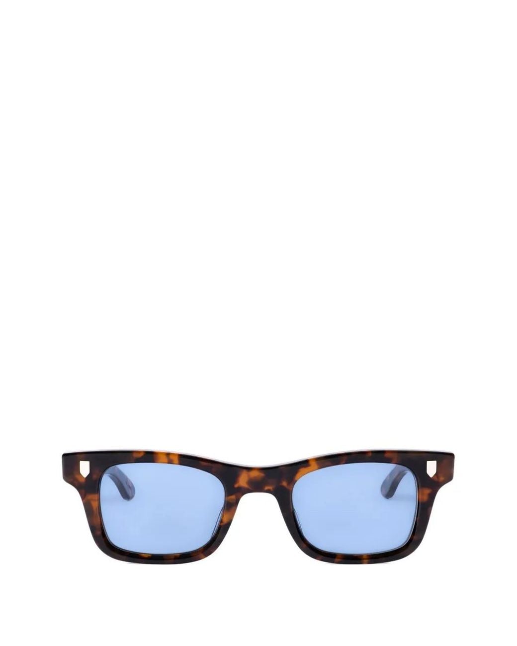 JULIUS TART Blue Bullet Rectangle-Frame Sunglasses